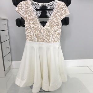 White lace skater graduation dress L